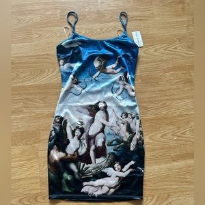 NWT cherub printed mini dress